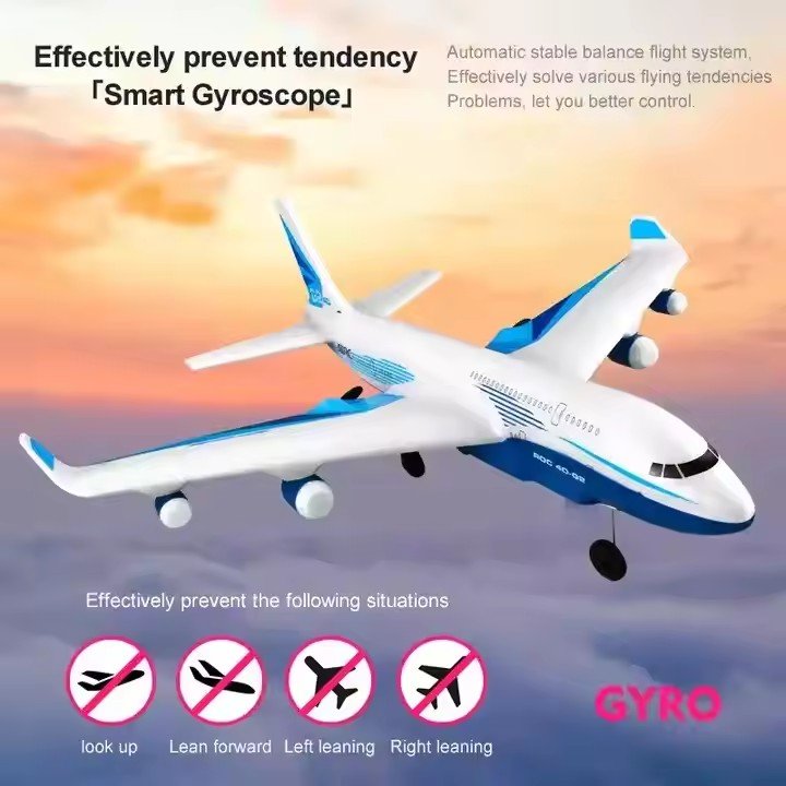 Anti-Crash EPP RC Plane Toys 2.4G Radio Control Electric Glider Airplane Fixed Wing Aircraft Model with LED Light