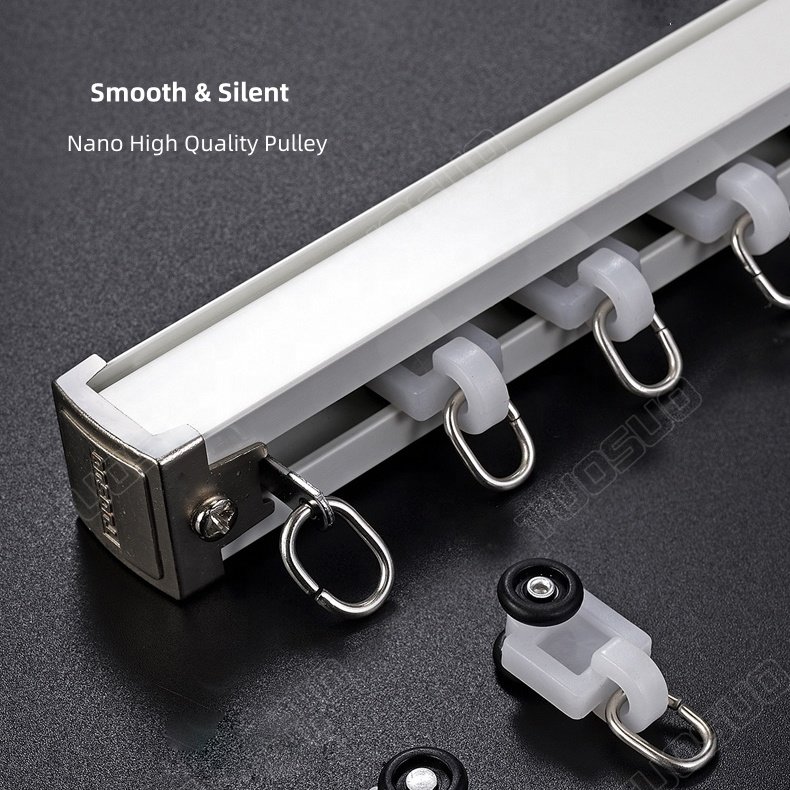 Heavy Duty Factory Competitive Price Elegant Metal Curtain Rail Set for Window