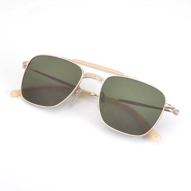 Metal Stainless Nickel Polarized Pilot Aviation Sunglasses Gafas De Sol