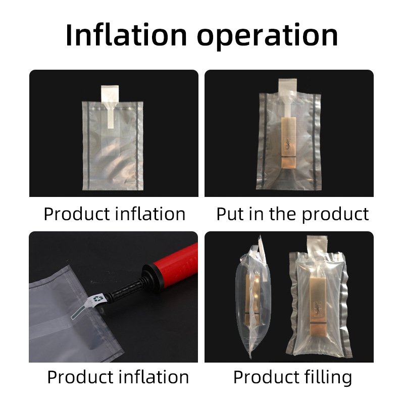 Air-DFLY Factory Direct Sale Logistics Packaging Air Chamber Inflatable Air Cushion Bag for Perfume or Cosmetics Bottle