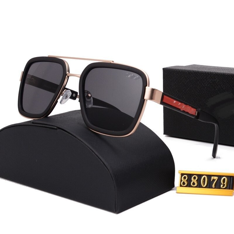 Wholesale Private Label Vintage Square Shades Men's Designer Sunglasses Famous Brands Fashion Luxury Men Sun Glasses With Box