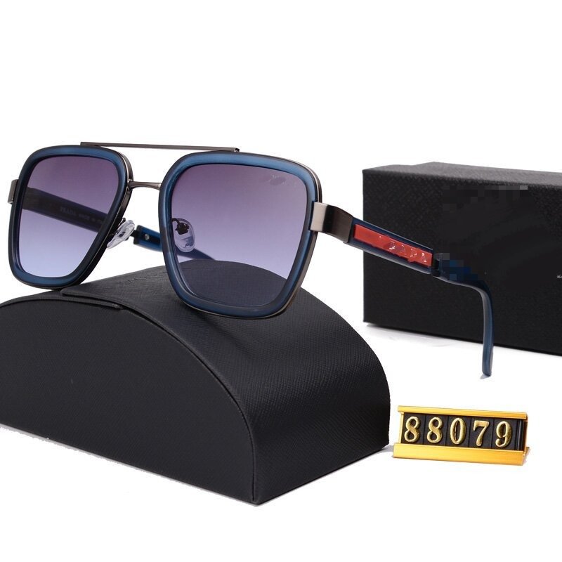 Wholesale Private Label Vintage Square Shades Men's Designer Sunglasses Famous Brands Fashion Luxury Men Sun Glasses With Box