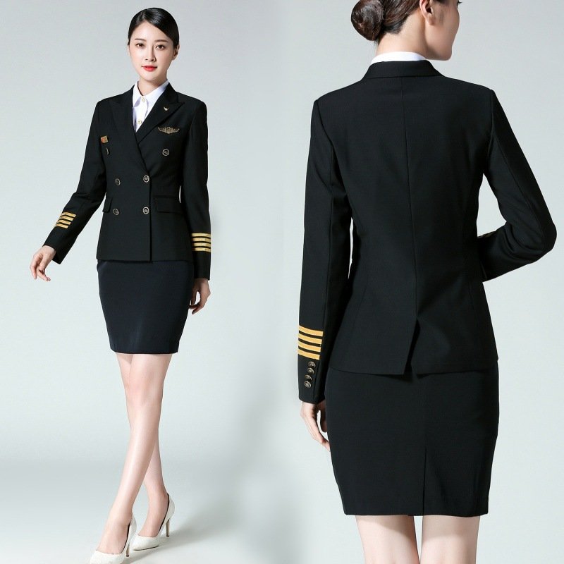 Captain Uniform Female Security Concierge Aviation pilot Professional Work Suit Jacket