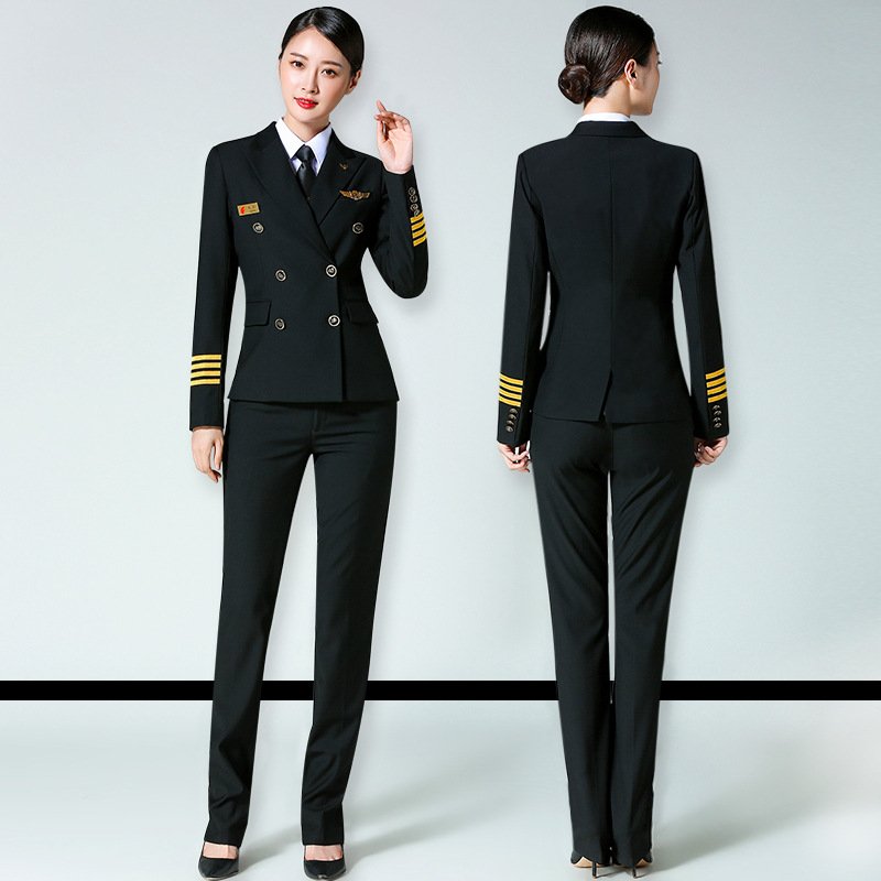 Captain Uniform Female Security Concierge Aviation pilot Professional Work Suit Jacket