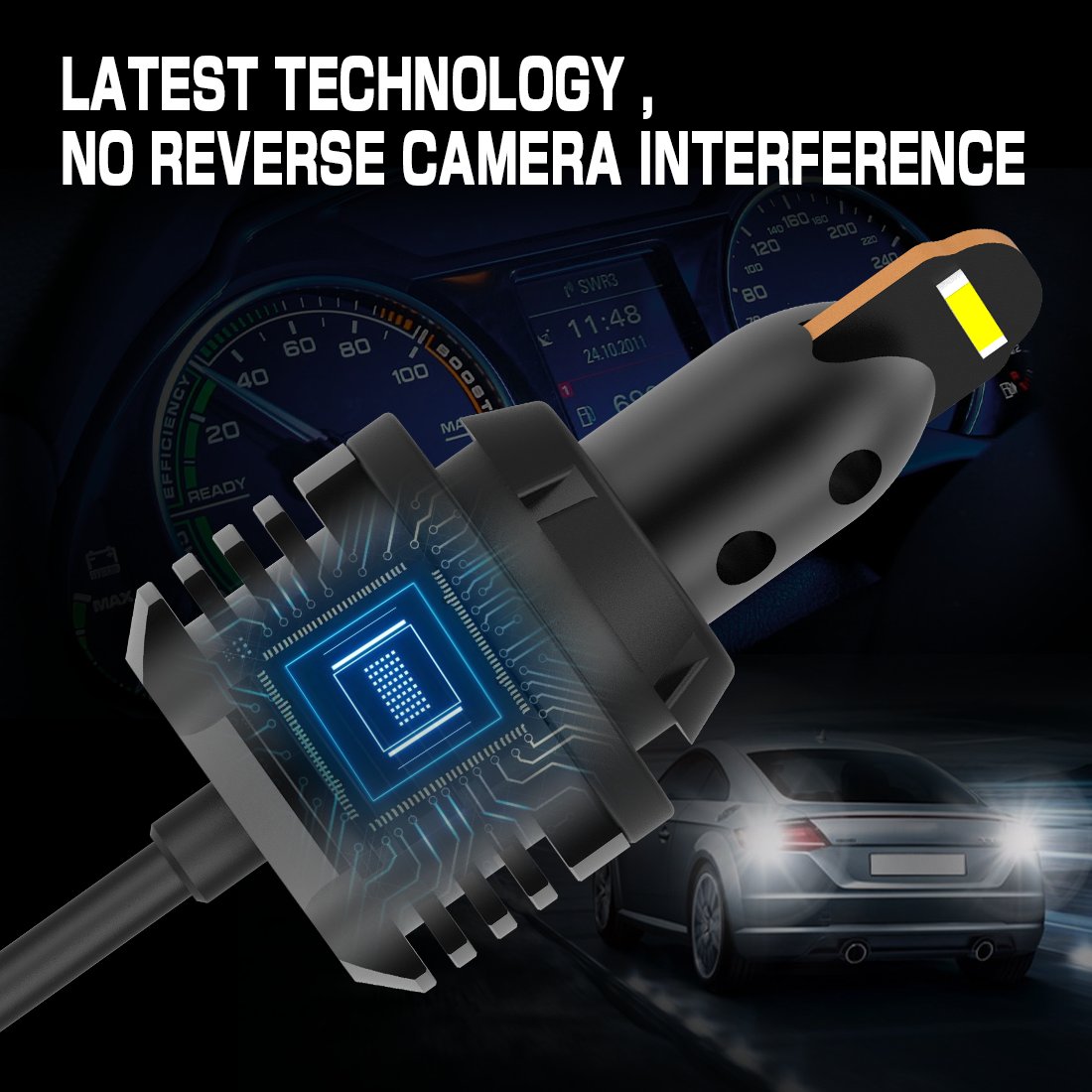 Gview New Style GRY 20W 1860CSP Chips 2000lm 7440 Auto Led Reverse Light Backup Lights Car Led Headlight for Car Accessories