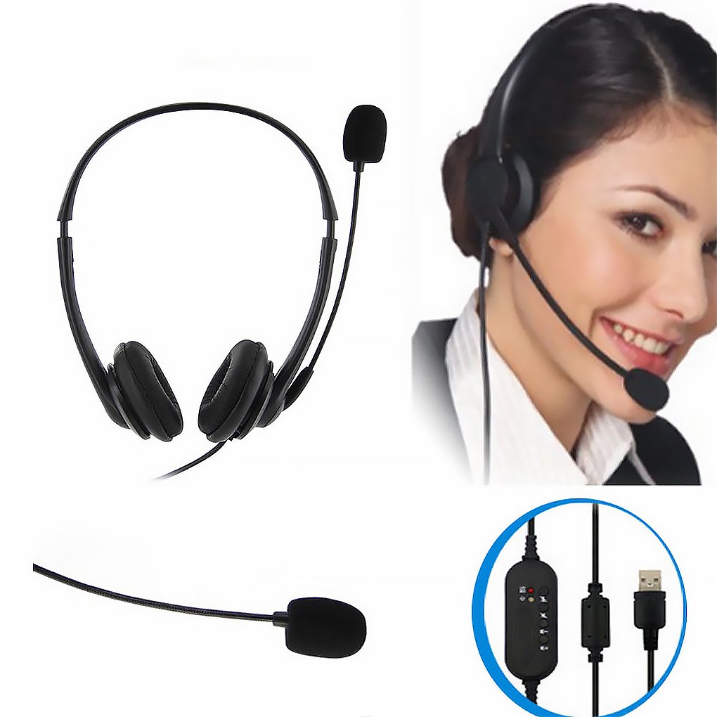 Hot Selling Call Center Earphone Wired Headset Wih Sound Bass Head Phones Airline Accessories