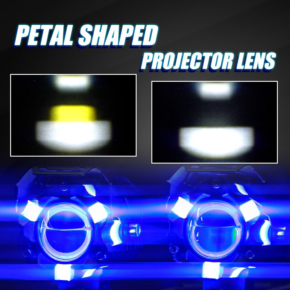 MOTOLED Exploradoras Para Moto Luces Foco Led Azul Amarillo Blanco DRL 60W 10000LM
