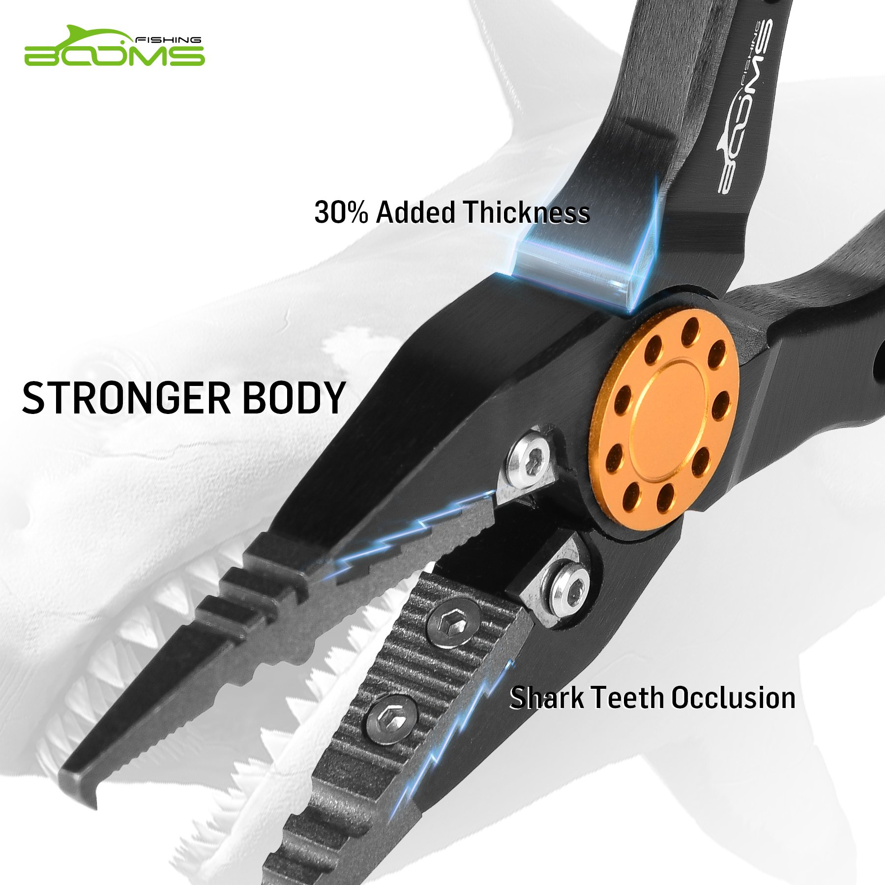 Booms Fishing X09 Aluminum Fishing Pliers With Lanyard and Sheath