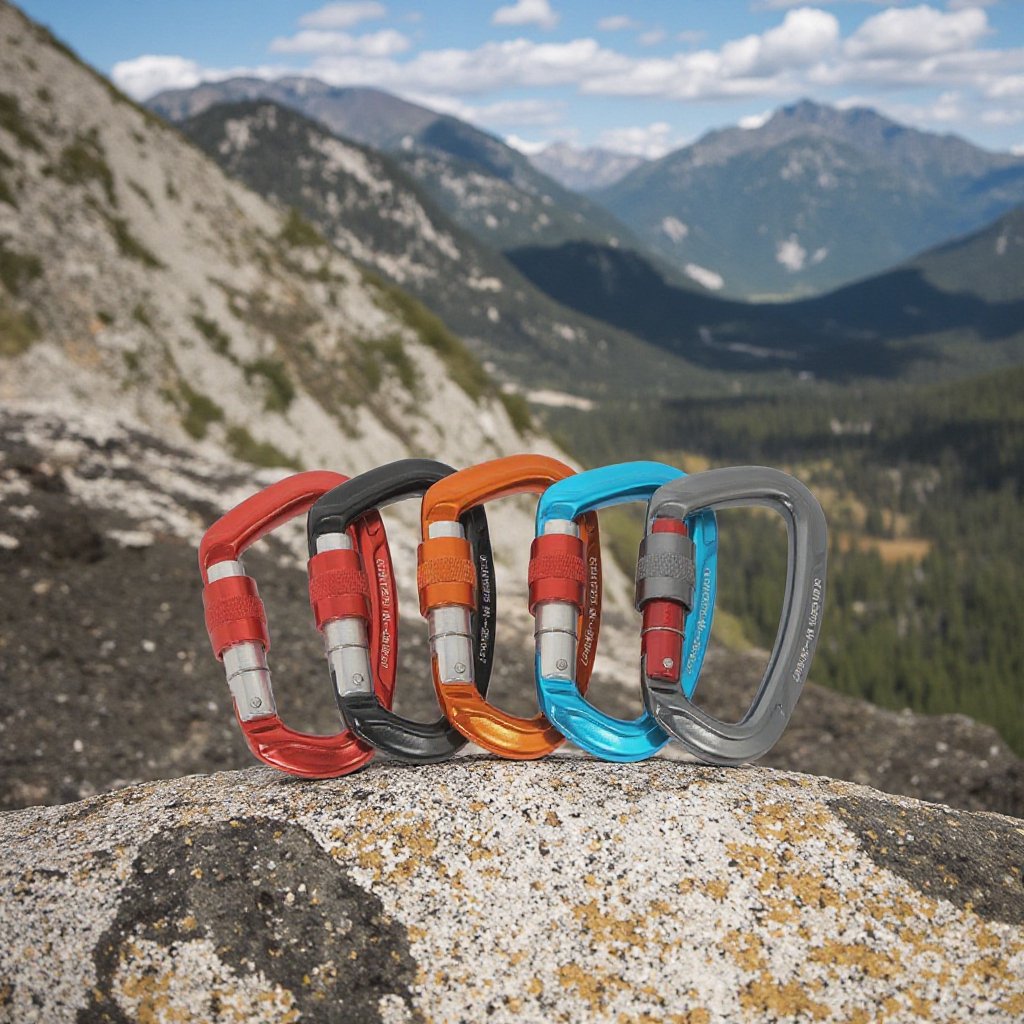 Customized Colors & Logo Lightweighted 25KN Heavy Duty Climbing Carabiner Hook Aluminum Bag Parts & Accessories