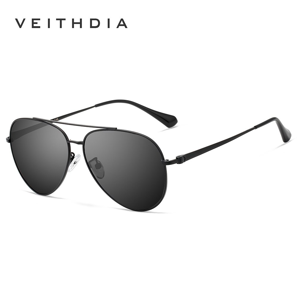 VEITHDIA 8259 Luxury Designer Beach Accessories Custom Aviation Polarized Pilot Shades Sunglasses Men Women New