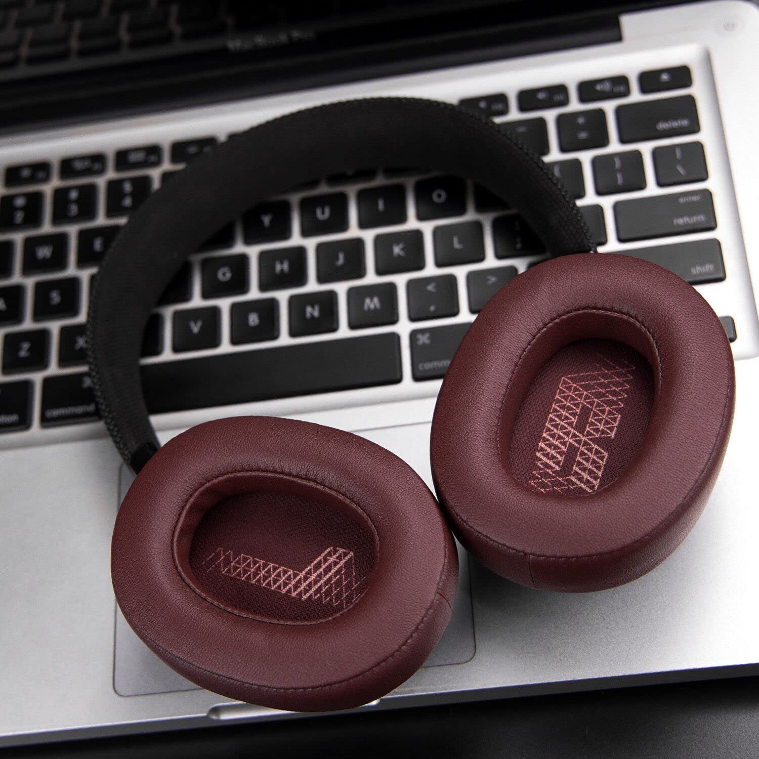 Protein Leather Red Noise Isolation Headphones Earpads Cover for JBL Live 500BT Wireless