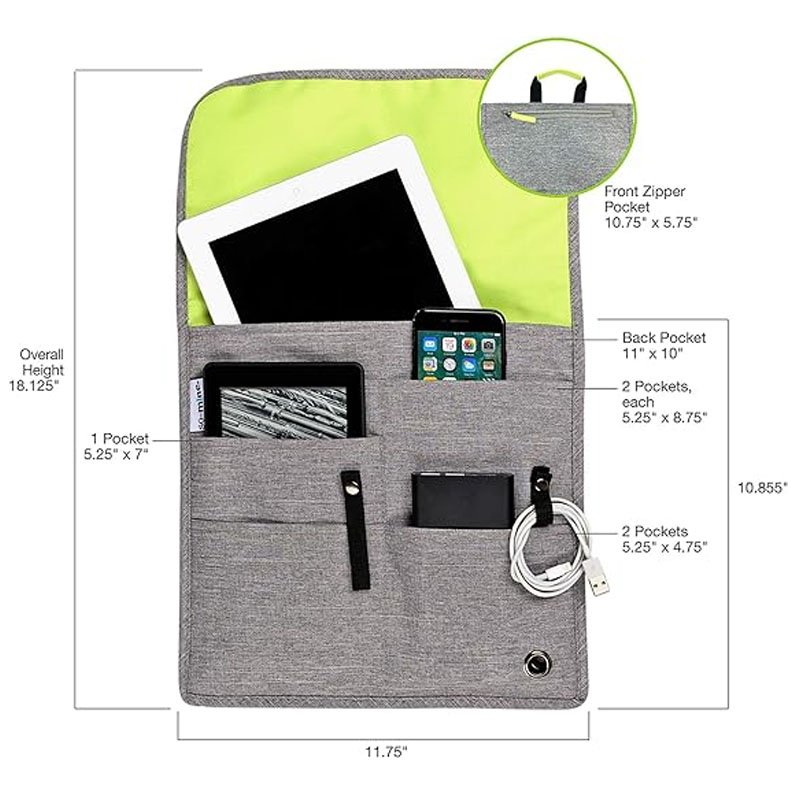 Custom Portable Airplane Pocket Storage Organizer Tray Table Cover Pouch Travel Essential Bag Travel Accessories