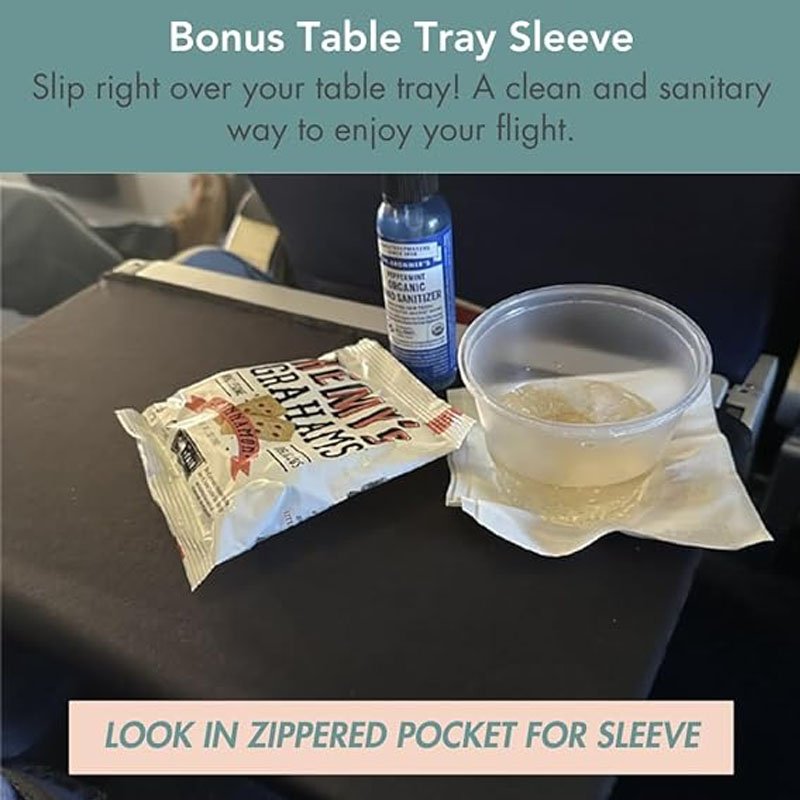 Custom Portable Airplane Pocket Storage Organizer Tray Table Cover Pouch Travel Essential Bag Travel Accessories