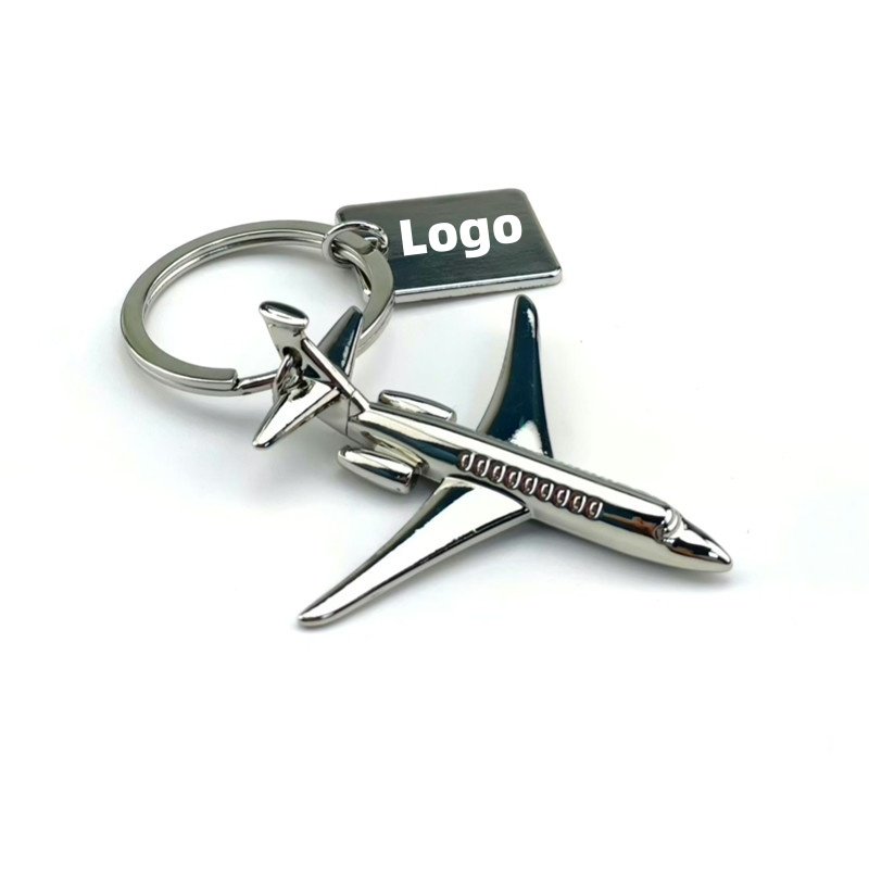 Personalized Metal 3D Aircrafts Promotional Keychains Bomber Fighter Airplane Keychain Aviation Plane Key Rings for Gifts Events