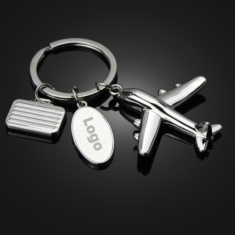Personalized Metal 3D Aircrafts Promotional Keychains Bomber Fighter Airplane Keychain Aviation Plane Key Rings for Gifts Events