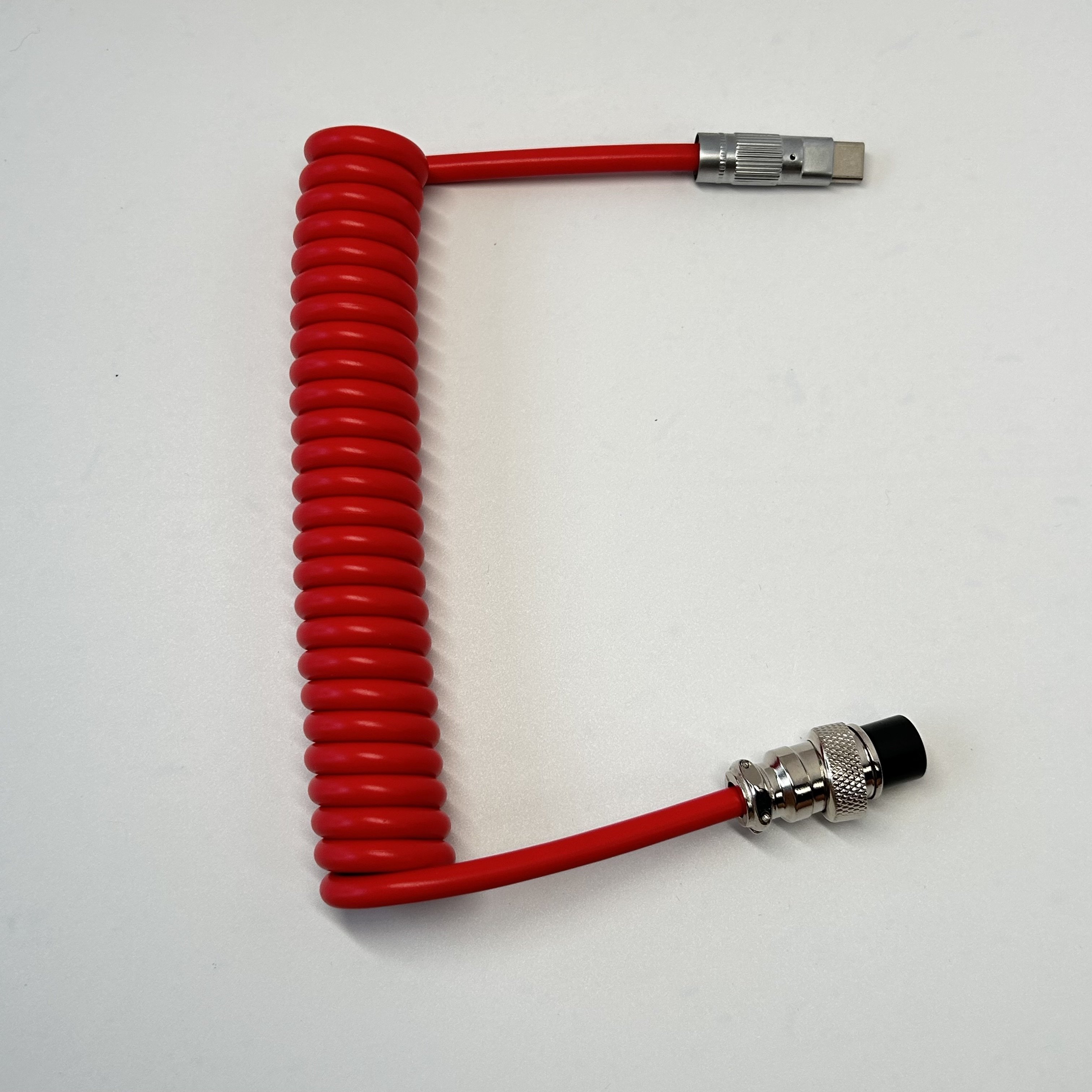 BSUN Durable Custom Customize Red Type c Spring Spiral Usb Cable Mechanical Keyboard Coiled Cable Keyboard