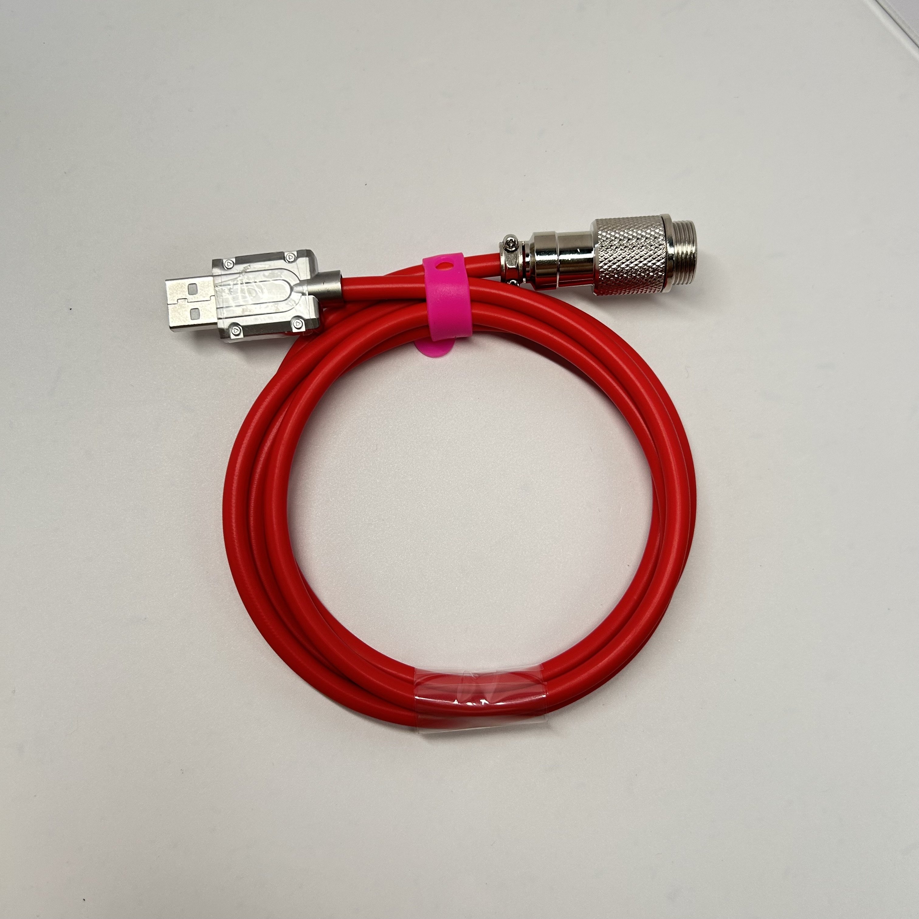 BSUN Durable Custom Customize Red Type c Spring Spiral Usb Cable Mechanical Keyboard Coiled Cable Keyboard