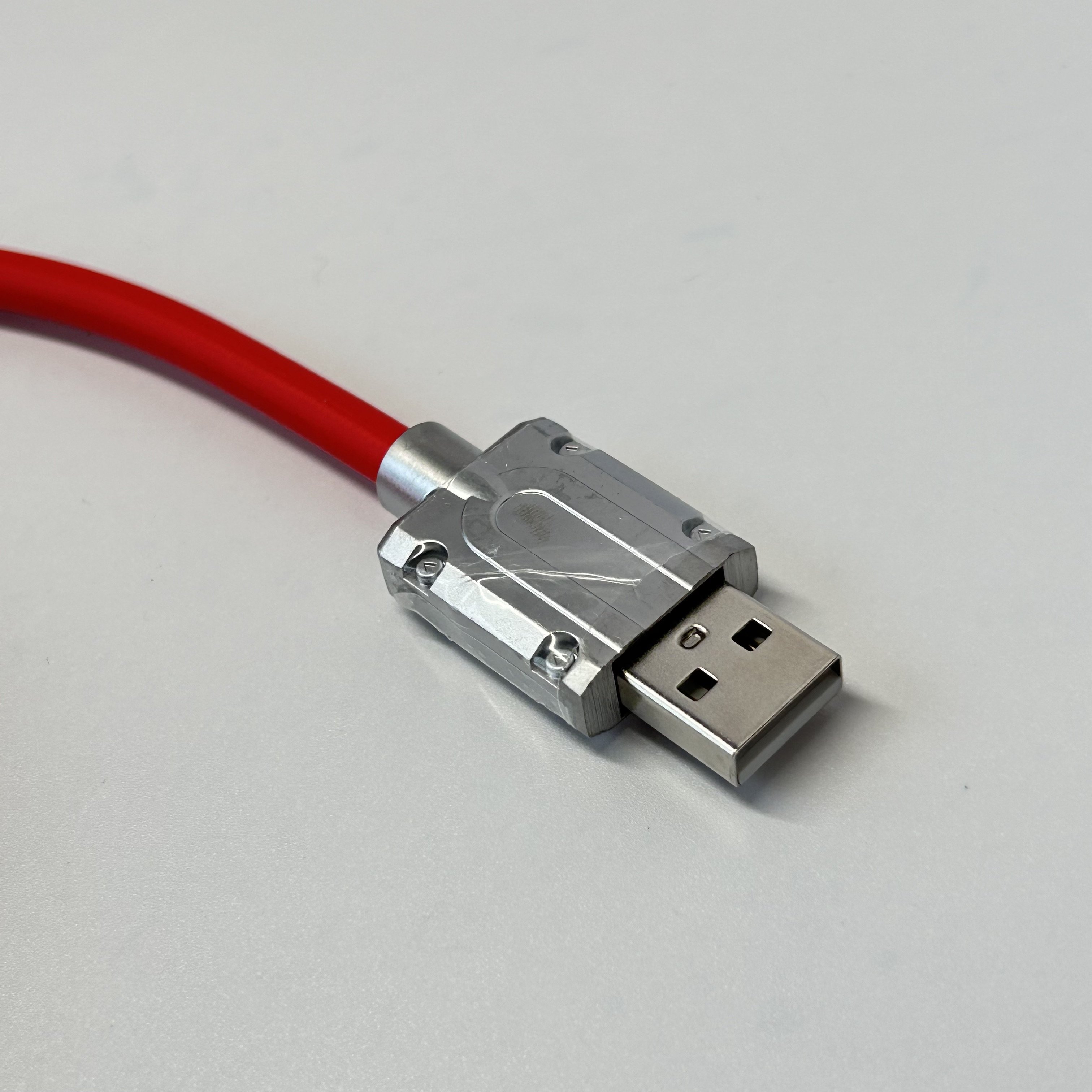 BSUN Durable Custom Customize Red Type c Spring Spiral Usb Cable Mechanical Keyboard Coiled Cable Keyboard