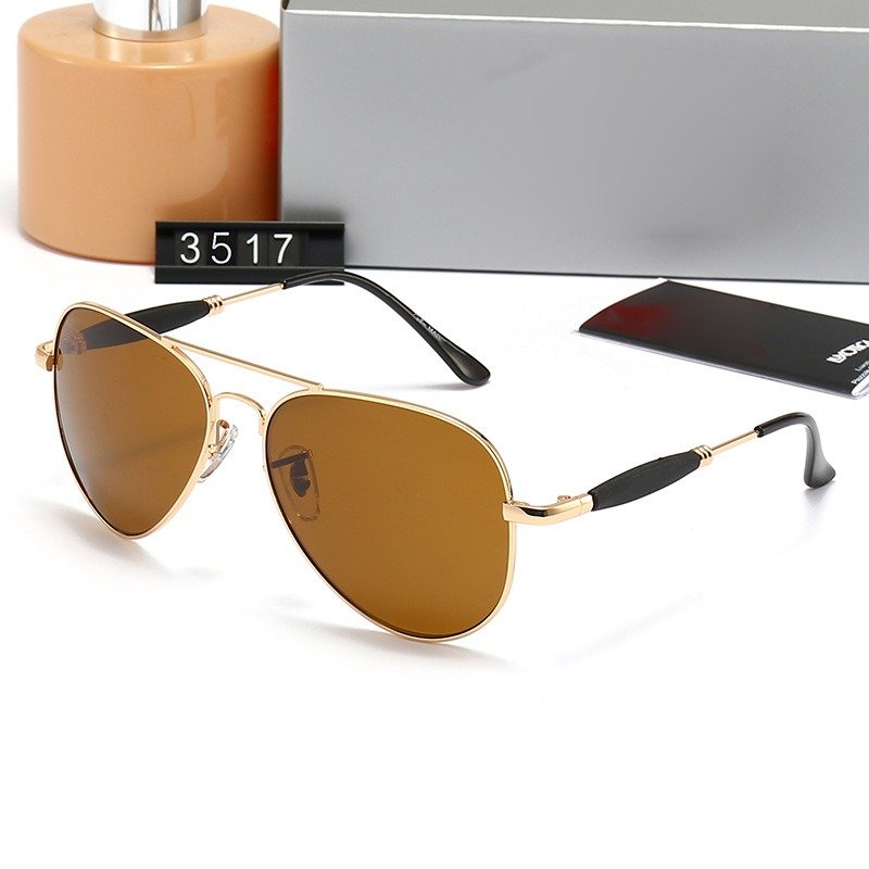 High Quality Trendy Aviation Luxury Designer Sun Glasses Retro Custom Famous Brand Shades Fashion Women Men Sunglasses with case