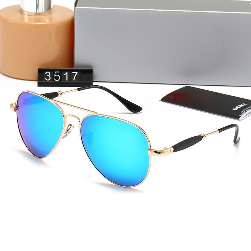 High Quality Trendy Aviation Luxury Designer Sun Glasses Retro Custom Famous Brand Shades Fashion Women Men Sunglasses with case