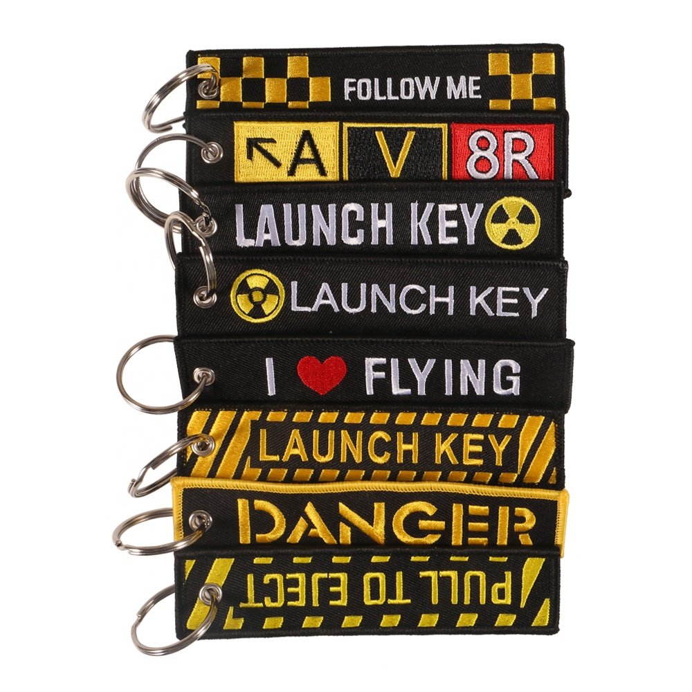 Custom Metal Ring Key Chain Stripes Tags for Aviation Airport Pilots Flight Crew Flight Attendants Student Pilots for Use Shoes