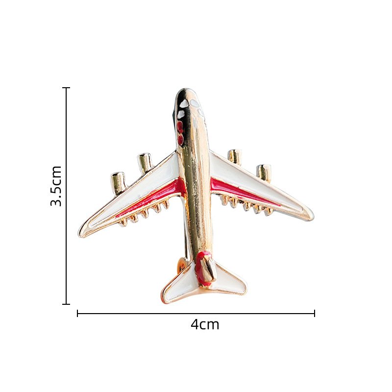 Sming Pins Airplane Shape Badge New Dripping Oil Accessories Cute Airplane Brooch Custom Metal 3d Aircraft Badge