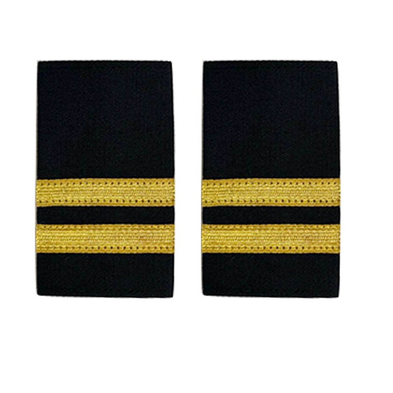 Traditional Professional Pilot Aviators Epaulettes Woven Shoulder Boards with Gold Stripes for Pilot Uniforms Epaulette Shoulder