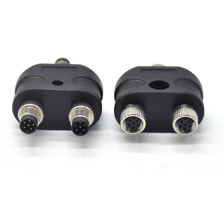 Westsam Industrial Parts Splitter M8 6pin Aviation Circular Connector DIN Type 2A Rated Current