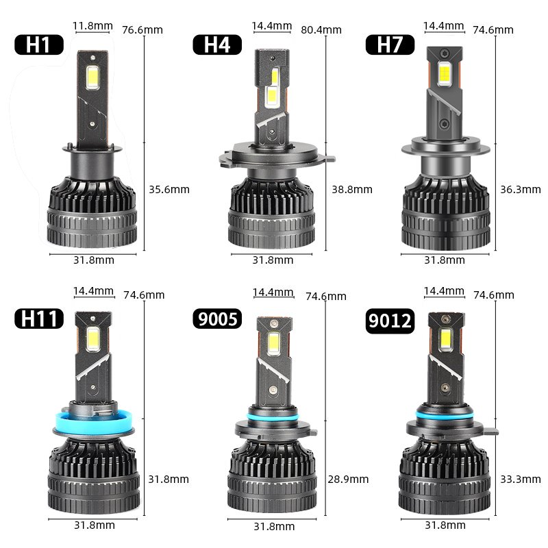 200W LED Headlight for Car H7 H4 H11 Repair Parts for F800GS 9005 9006 9012 H13 H1 Car Headlights