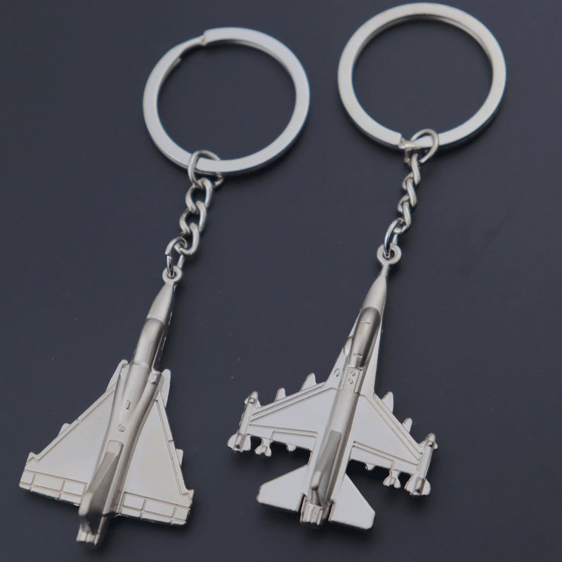 Custom Metal Aircraft Model Keychain Accessories Alloy Commemorative Gift Airplane Shaped Pendant Keychains