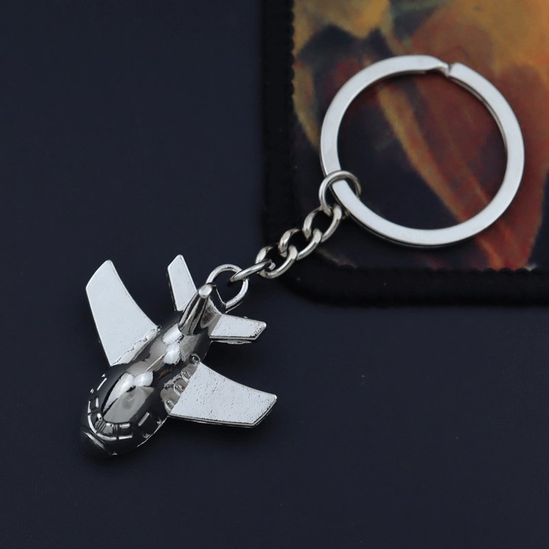 Custom Metal Aircraft Model Keychain Accessories Alloy Commemorative Gift Airplane Shaped Pendant Keychains