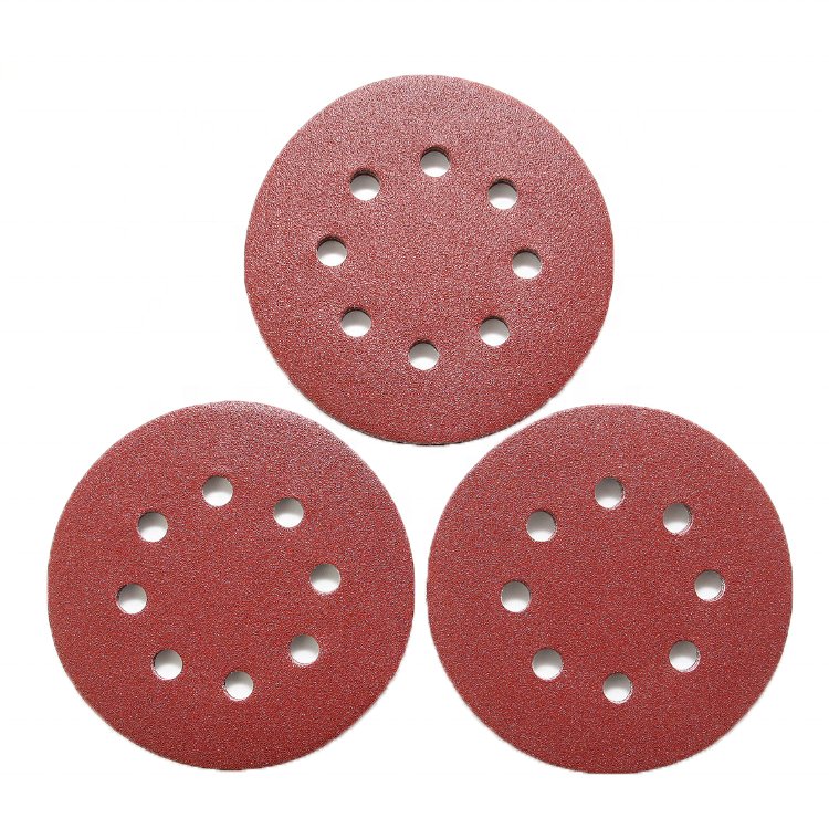 6 Inch Round Hook and Loop Sanding Disc Grinding for Automobile Refinishing Purple Ceramics Sandpaper