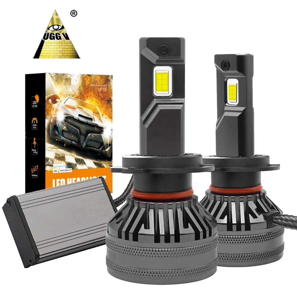 Super Bright Auto Bulb 12V24V Canbus H4/H7/H11/H13/H16/HB3/HB4/E22 Compatible Laser Logo LED Headlights E22 Custom 80W 12V H7