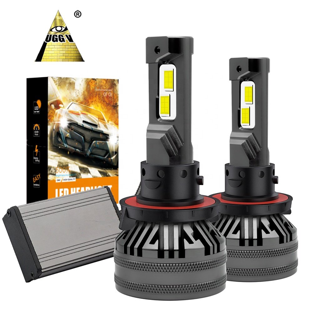 Super Bright Auto Bulb 12V24V Canbus H4/H7/H11/H13/H16/HB3/HB4/E22 Compatible Laser Logo LED Headlights E22 Custom 80W 12V H7