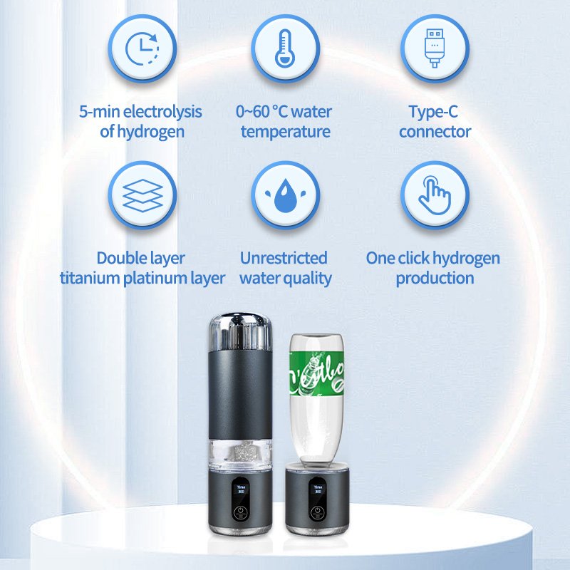 New Technology High Quality Portable Hydrogen Rich Water Generator SPE PEM Technology Hydrogen Water Bottle