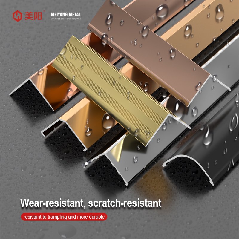 L Shape Polished Color Customization Aviation Aluminum Stair Parts Edge Trim Decoration Wall Corner Angle Tile Trim
