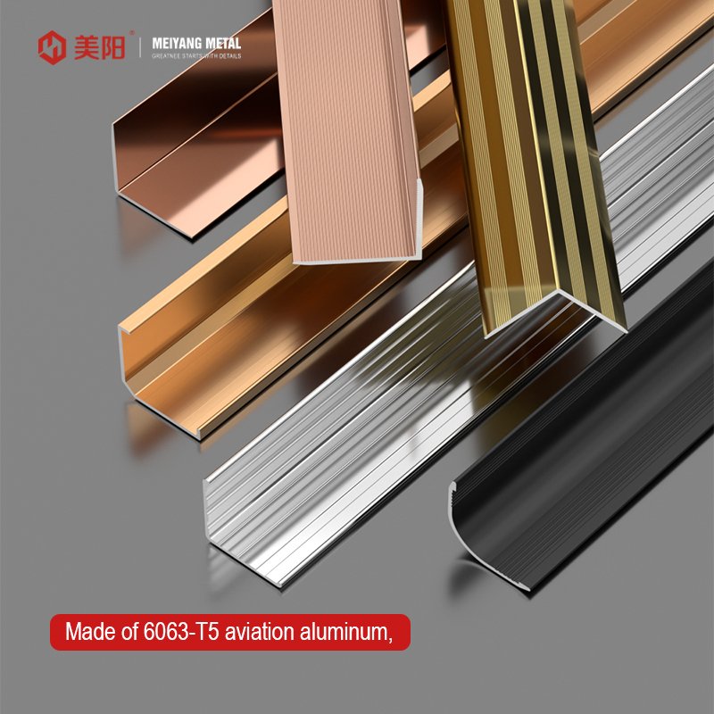 L Shape Polished Color Customization Aviation Aluminum Stair Parts Edge Trim Decoration Wall Corner Angle Tile Trim