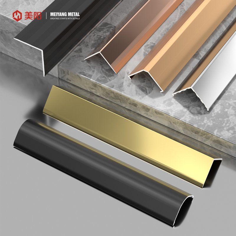 L Shape Polished Color Customization Aviation Aluminum Stair Parts Edge Trim Decoration Wall Corner Angle Tile Trim