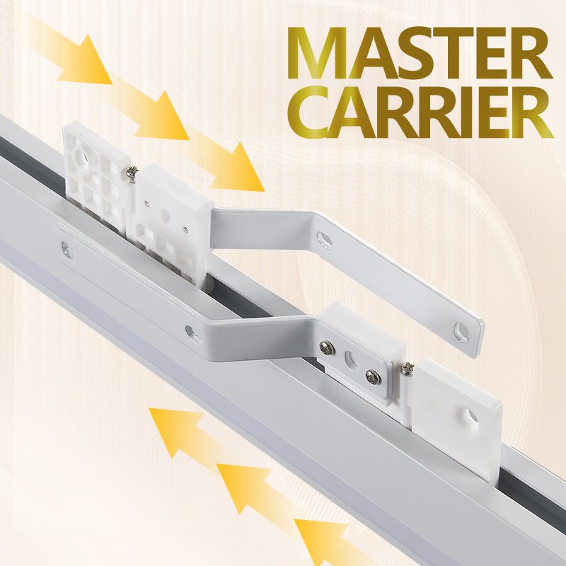 Smart Home Electric Curtain Rail Intelligent Motor with Atmosphere Light Belt Plastic Metal Material Model Number Accessories