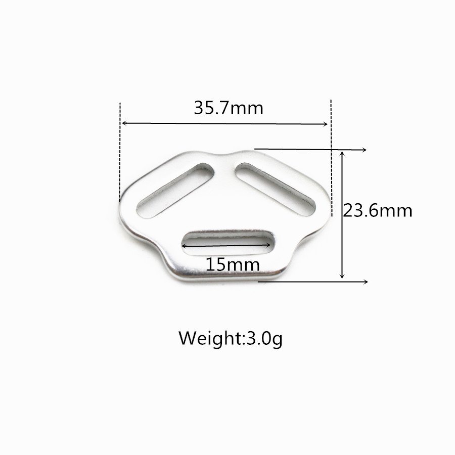 Custom Dog Accessories Aviation Aluminum Belt Buckle Triangle Slider Buckle for Backpack Adjuster Strap Buckles 15mm/20mm/25mm