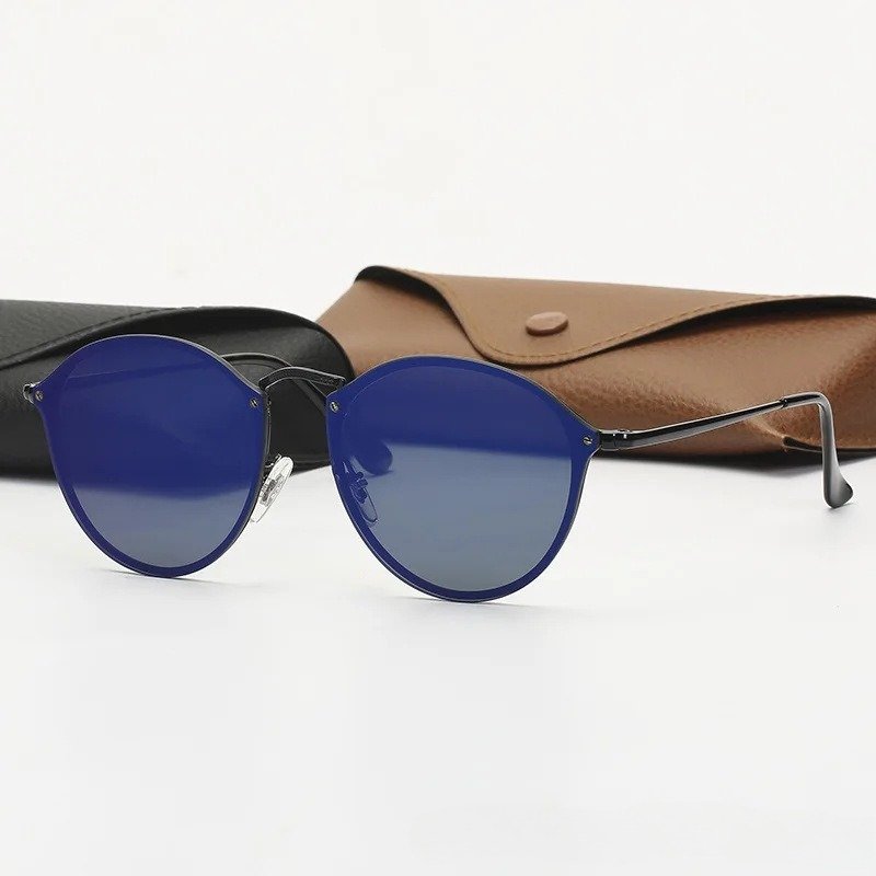 Metal Frame Classic Unisex Gradient Shape Sun Glasses Eyewear Kit Bundle - Adjustable Nose Pads Retro Club Sunglasses