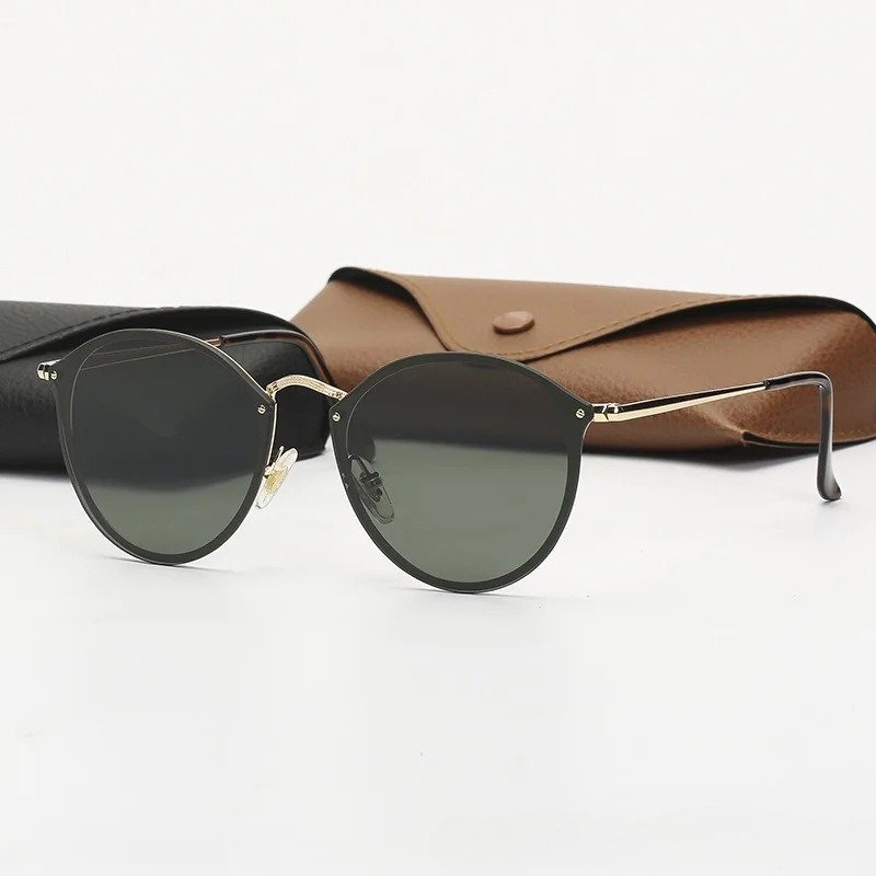 Metal Frame Classic Unisex Gradient Shape Sun Glasses Eyewear Kit Bundle - Adjustable Nose Pads Retro Club Sunglasses