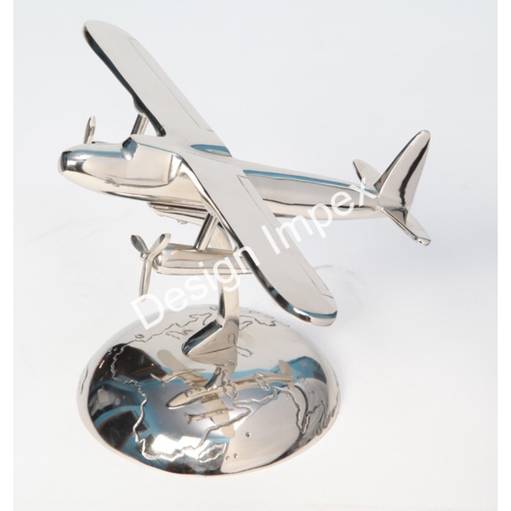 Collectable Gift Item Aeroplane Model In Globe Stand Table Display Easily Portable Airplane Models And Aircraft In Best Prices