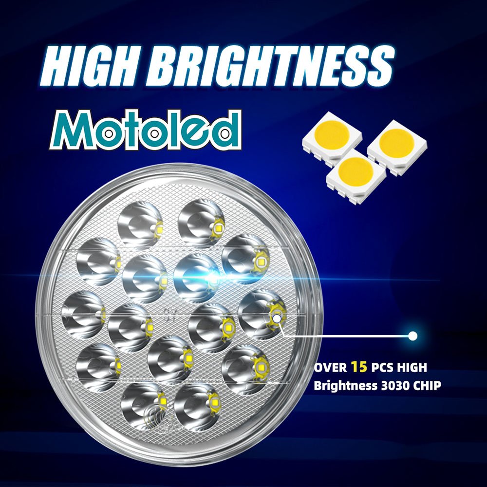 MOTOLED 5.75Inch Motorcycle Headlight DC12V 15 Lamp 3030SMD for Suzuki Gn125 LED Accessories