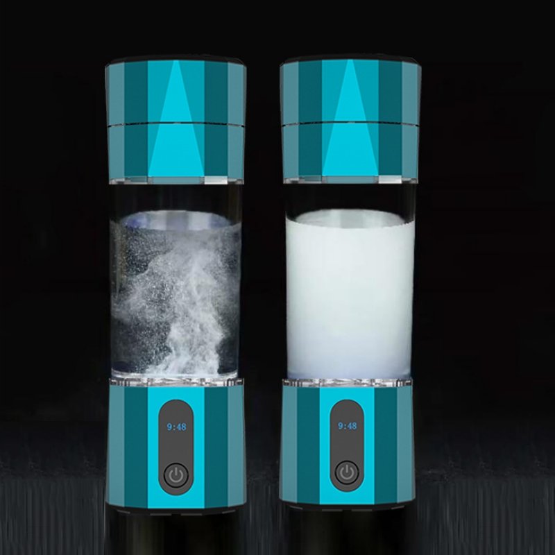 Portable Electrolytic Active Nano Bubble Generator Ionizer Machine Molecular Hydrogen Rich Water Bottle With Inhalation Gas