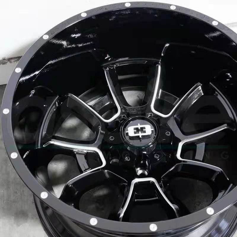 17inch 18 Inch 5X139.7 6x139.7 Alloy Rims ET0 16 Offroad Alloy Wheels Matte Black for tacoma V93 DMAX