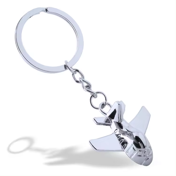 HOT Personalize Custom Logo Metal 3D Souvenir Pilot Gift Aviation Plane Accessories Key Chains Aircraft Airplane Keychain