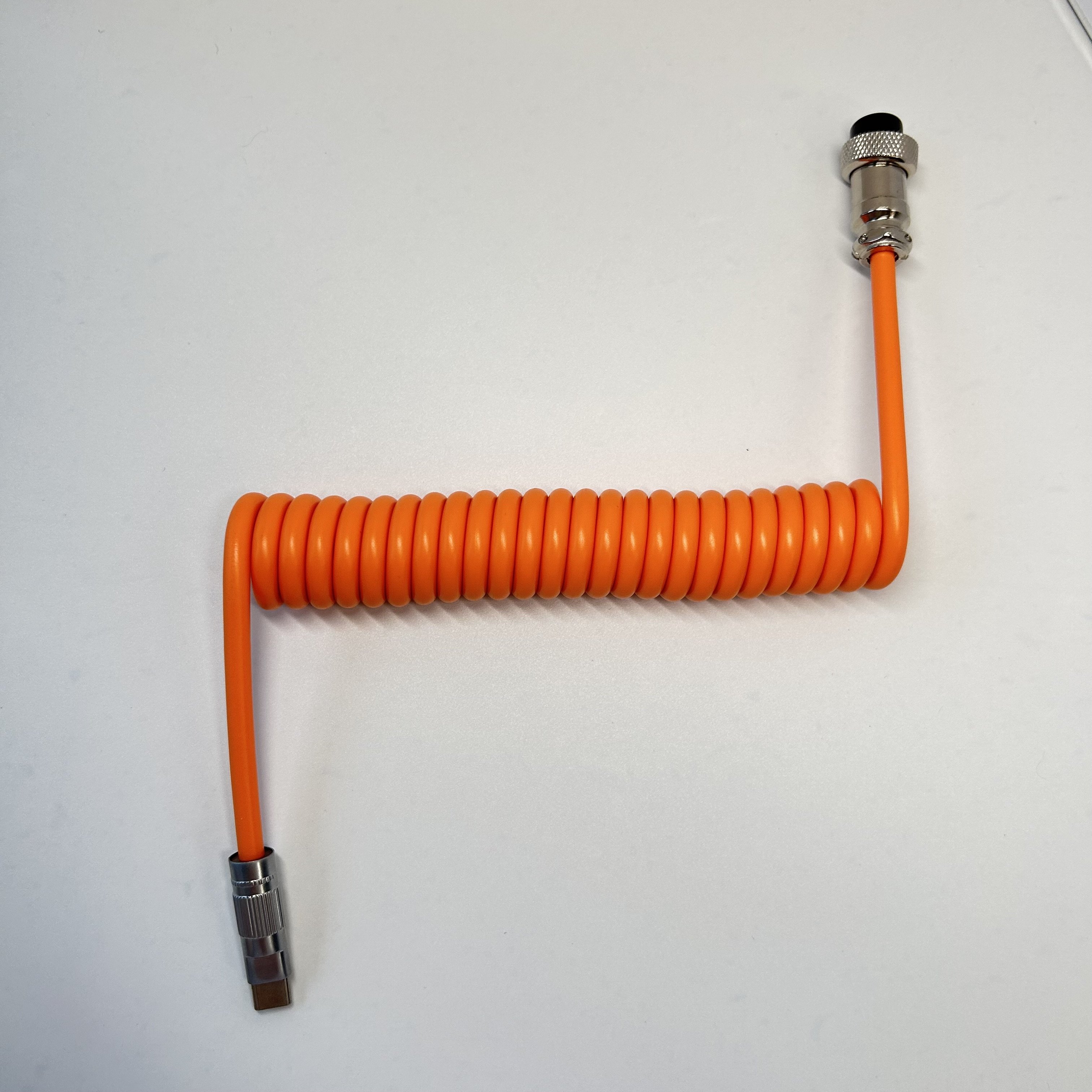 BSUN Durable Custom Customize Type c Spring Spiral Usb Cable Mechanical Keyboard Coiled Cable Keyboard