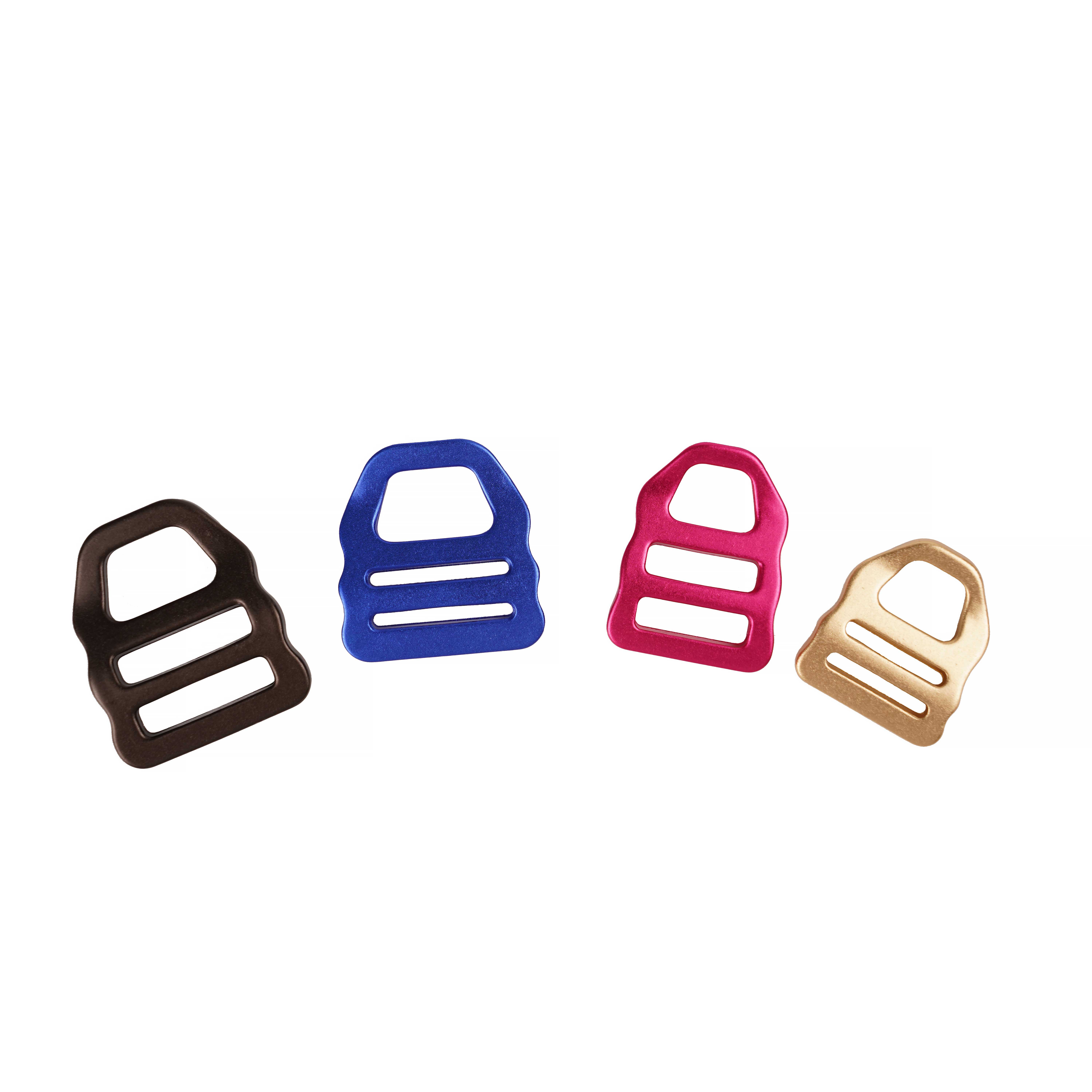 Alloy Curving Tri-glide Buckle Hardware Accessories Aluminum Metal Adjuster Buckle for Dog Leash