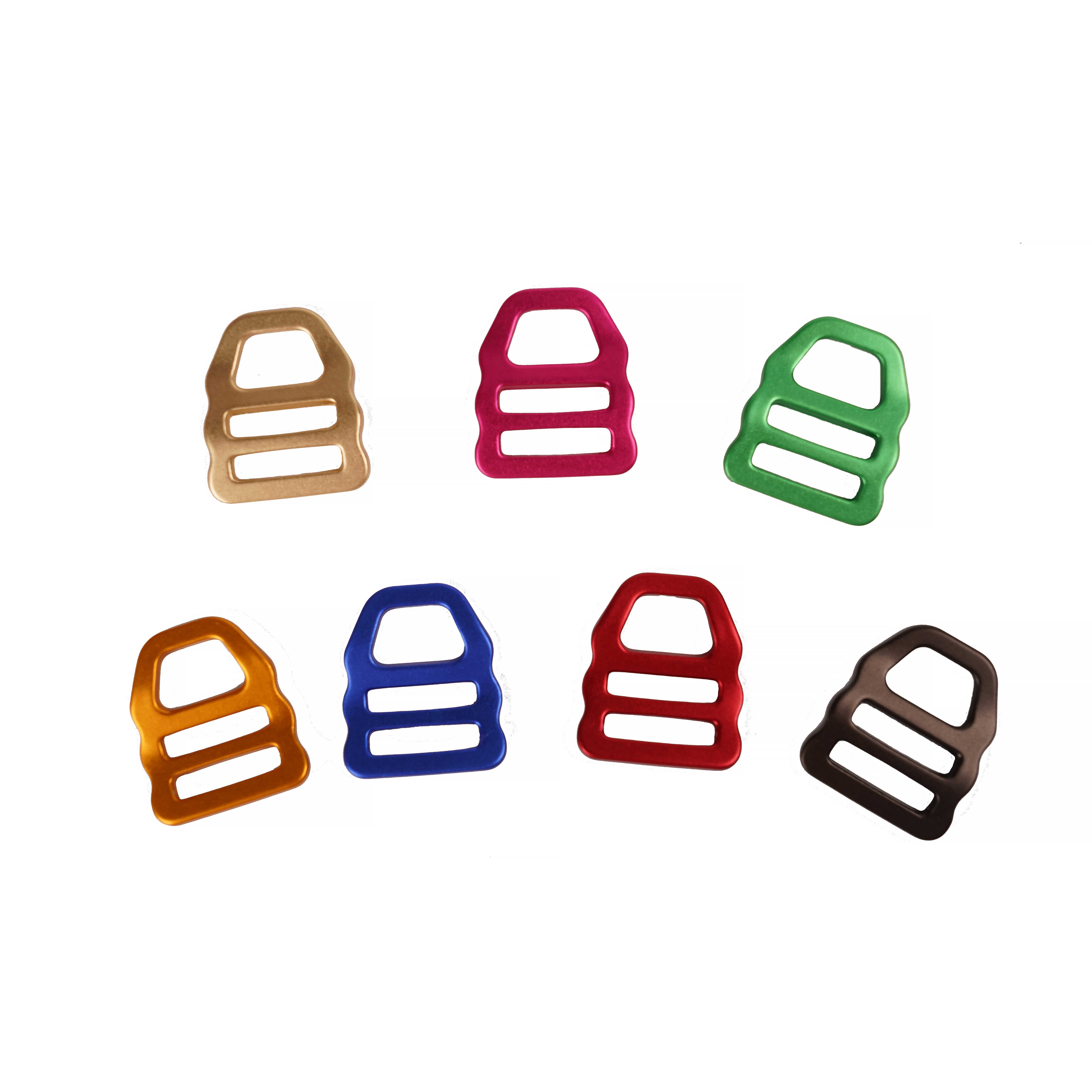 Alloy Curving Tri-glide Buckle Hardware Accessories Aluminum Metal Adjuster Buckle for Dog Leash